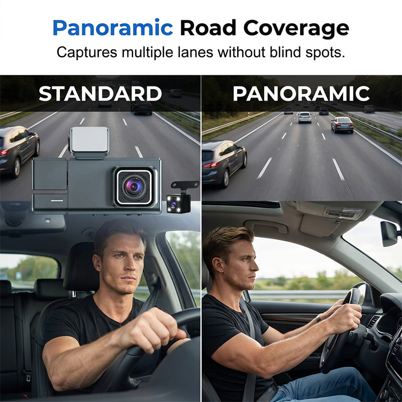 🚗 LIMITED-TIME 50% RABATT! ✨ 3-Kanal 1080p Dashcam – Vorne, Hinten, Innen, Wi-Fi ✨