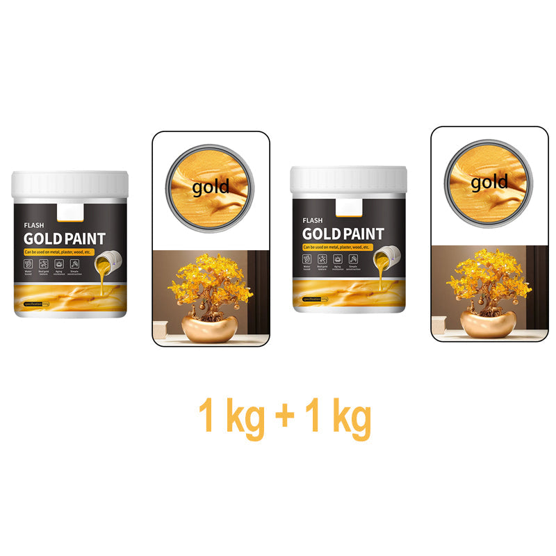✨🖌️ Mehrzweck-Goldlack auf Wasserbasis – goldener Glanz, geruchsarm & vielseitig
