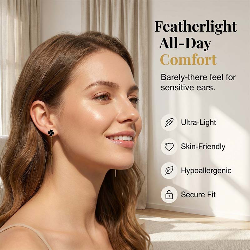 ⏰ 50 % RABATT – Nur für kurze Zeit ✨ Elegante Ohrstecker mit vierblättrigem Kleeblatt