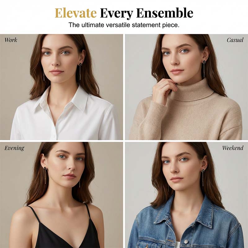 ⏰ 50 % RABATT – Nur für kurze Zeit ✨ Elegante Ohrstecker mit vierblättrigem Kleeblatt