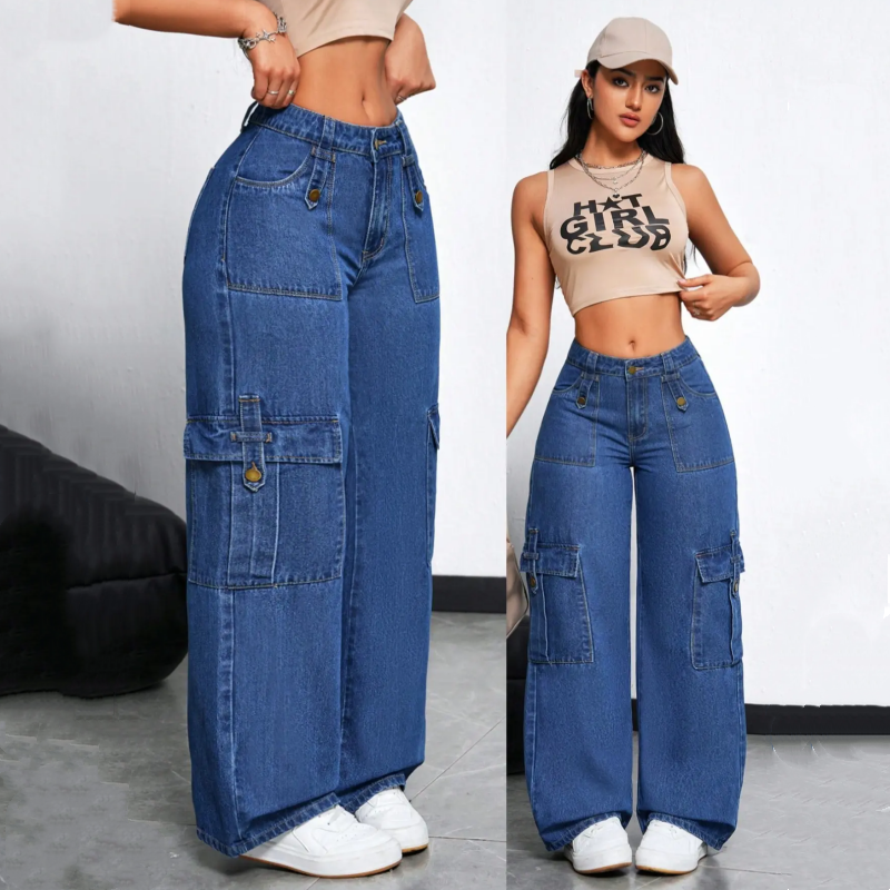 🔥⏰ NUR HEUTE: -50% 👖 Elegante Workwear Wide-Leg Jeans – modern, bequem & perfekt für jeden Look ✨