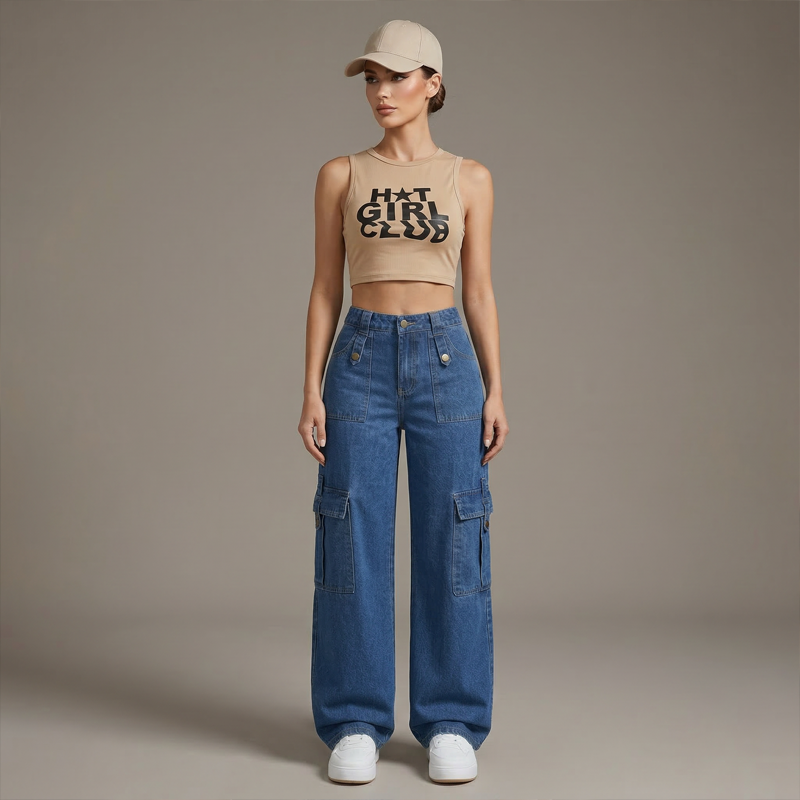 🔥⏰ NUR HEUTE: -50% 👖 Elegante Workwear Wide-Leg Jeans – modern, bequem & perfekt für jeden Look ✨