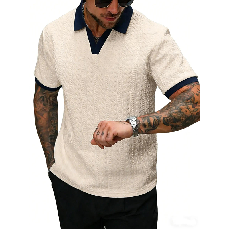 👕🌿 50% RABATT! Herren Freizeit-Oberteil mit Strukturmuster – Kurzarm, bequem & atmungsaktiv für Alltag & Sommer ✨