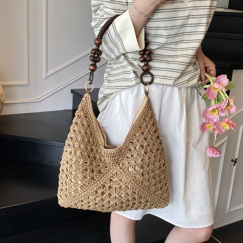 👜✨ Handgewebte Tragetasche mit Innenfutter – natürlich, stabil & alltagstauglich