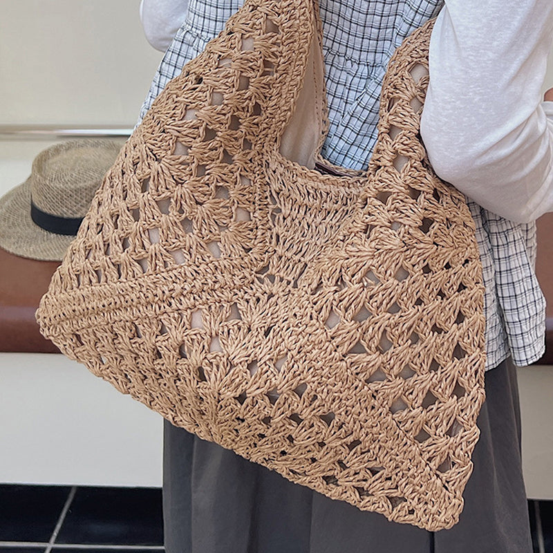 👜✨ Handgewebte Tragetasche mit Innenfutter – natürlich, stabil & alltagstauglich