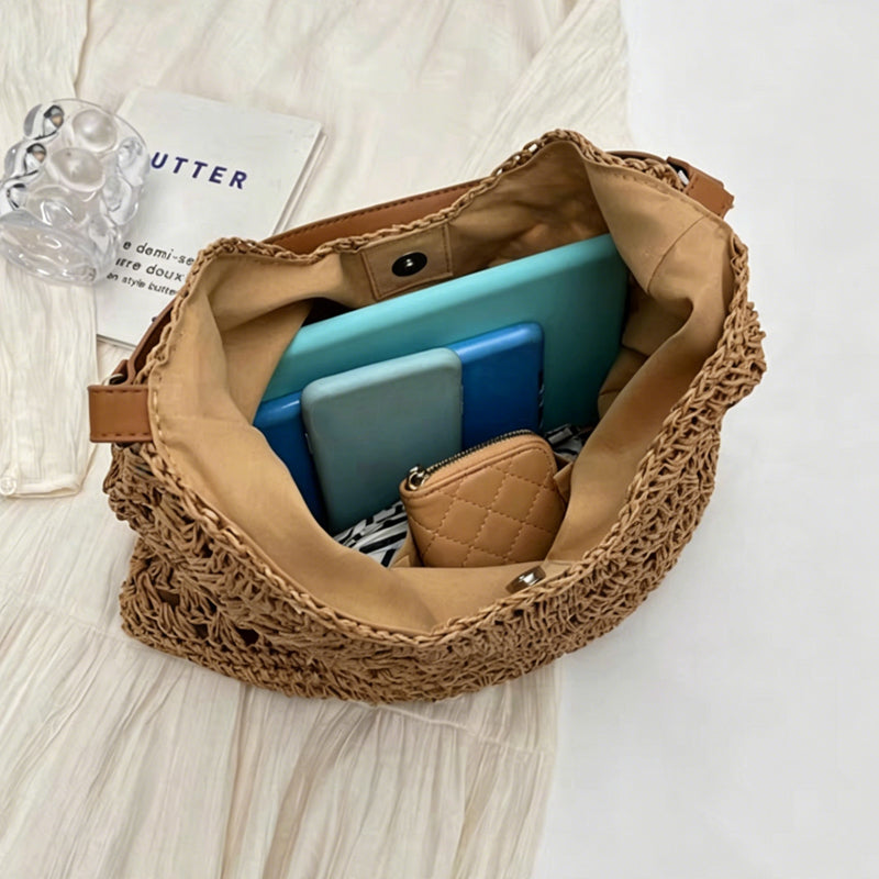 👜✨ Handgewebte Tragetasche mit Innenfutter – natürlich, stabil & alltagstauglich