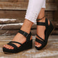 📢📢Letzter Tag – 50% RABATT!! ⏰ Damen Geflochtene Riemen Keilsandalen