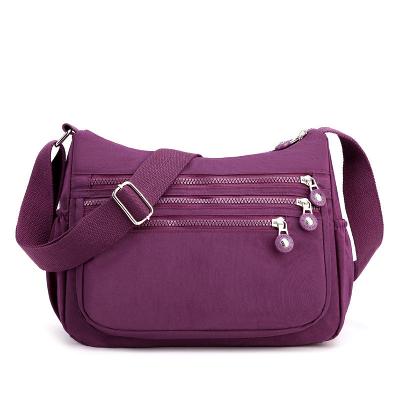 🎒2026 Neu Leichte Nylon-Umhängetasche 🧺 mit mehreren Fächern Alltagstasche