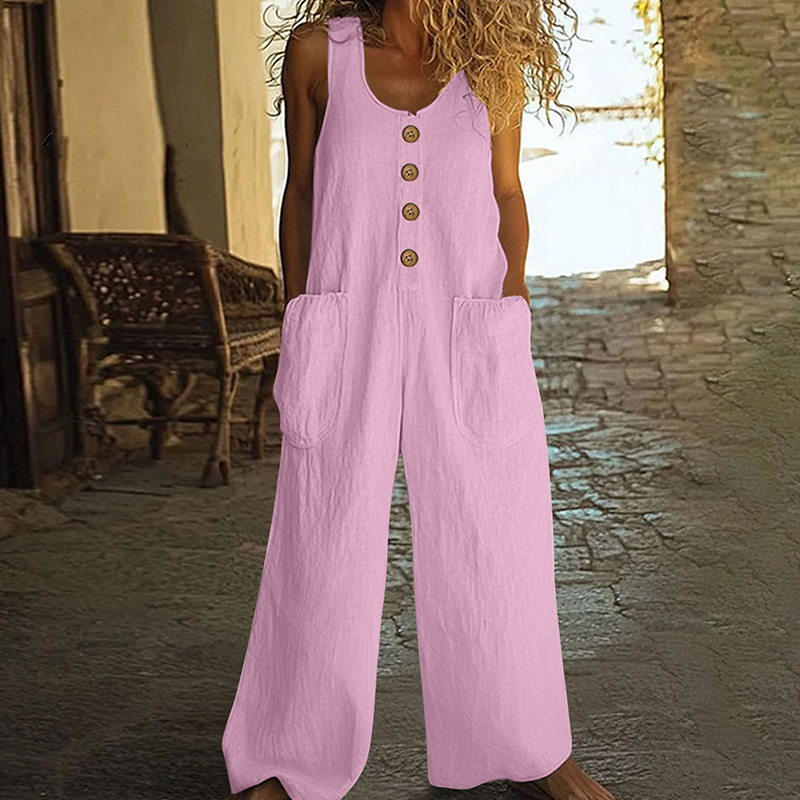 🔥 NUR JETZT: -50% 👖 Bequemer Damen Jumpsuit 💥 weiter Schnitt, leicht & ideal für Alltag & Urlaub ☀️