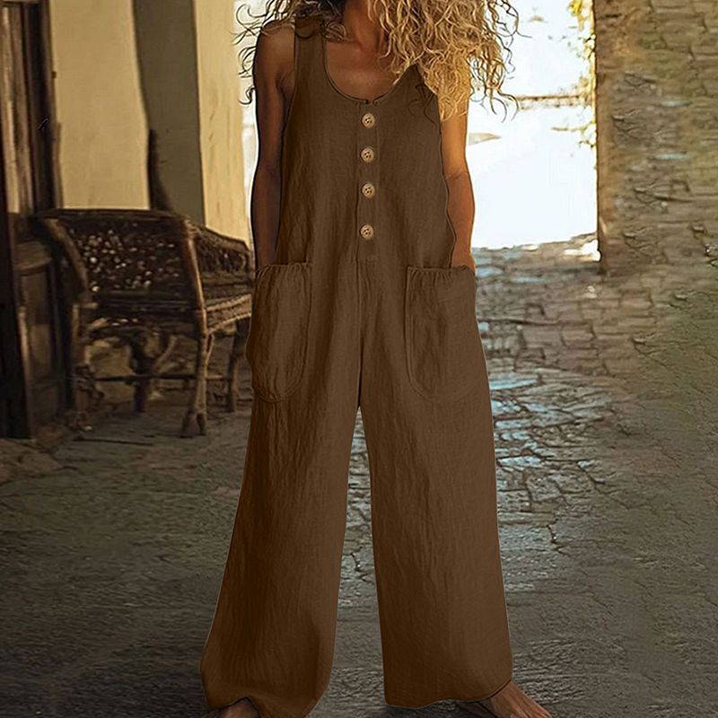 🔥 NUR JETZT: -50% 👖 Bequemer Damen Jumpsuit 💥 weiter Schnitt, leicht & ideal für Alltag & Urlaub ☀️