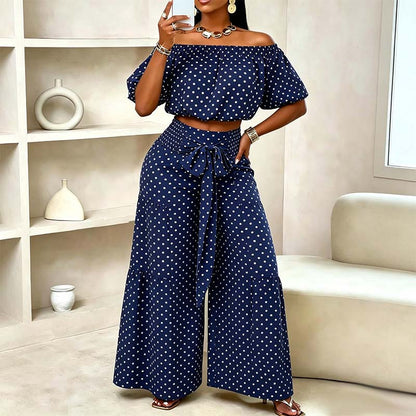👗🌞 Schulterfreier Damen-Zweiteiler mit Polka Dot – romantisch, luftig & perfekt für heiße Tage, jetzt −50%