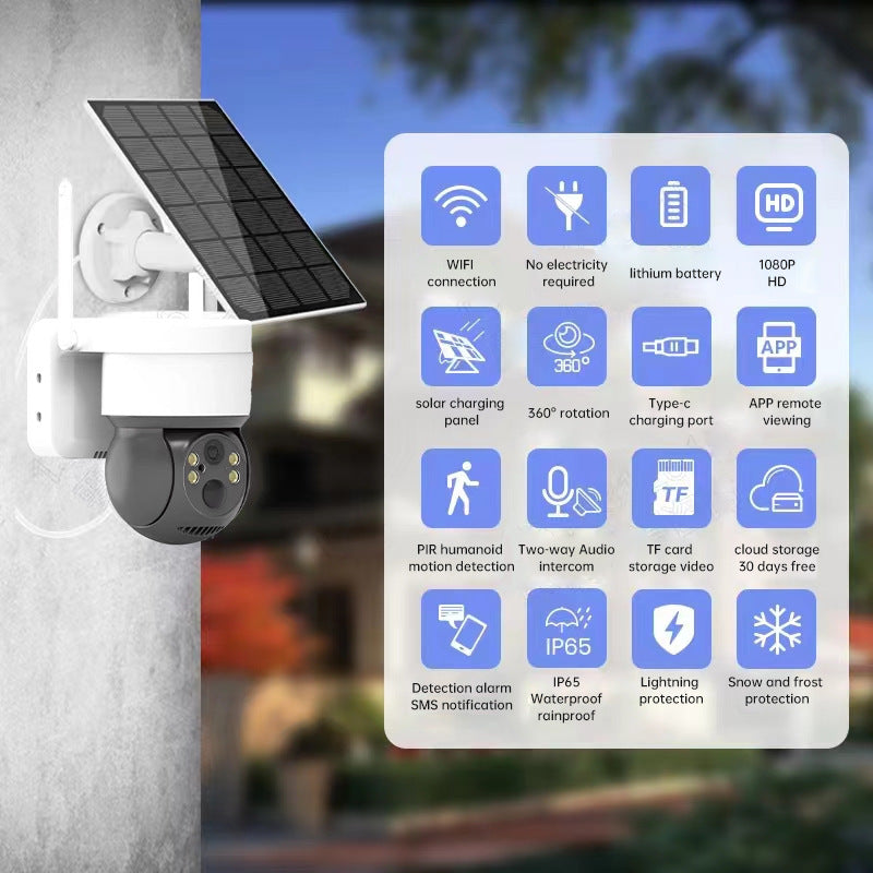Solar WLAN Überwachungskamera ☀️ Kabellos, Stromsparend & Ideal für den Außenbereich