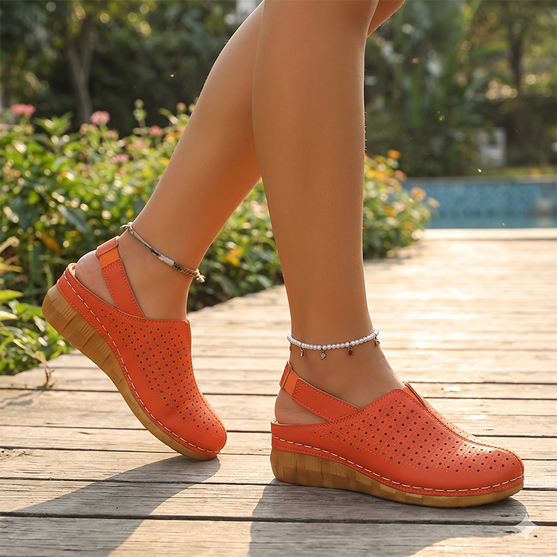🔥 Letzter Tag! 50% Rabatt Damen Slingback Keilsandalen 🩷 Atmungsaktiv & bequem für den Sommer