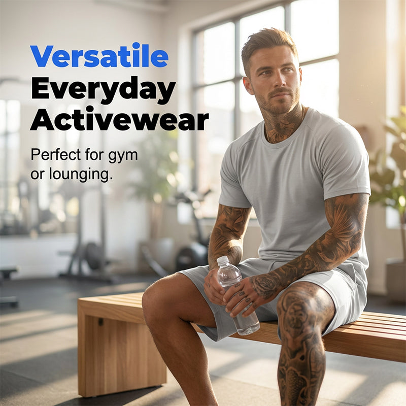 🏃‍♂️🔥 2-teiliges Sport-Set für Herren – T-Shirt + Shorts, atmungsaktiv & bequem, jetzt −50%
