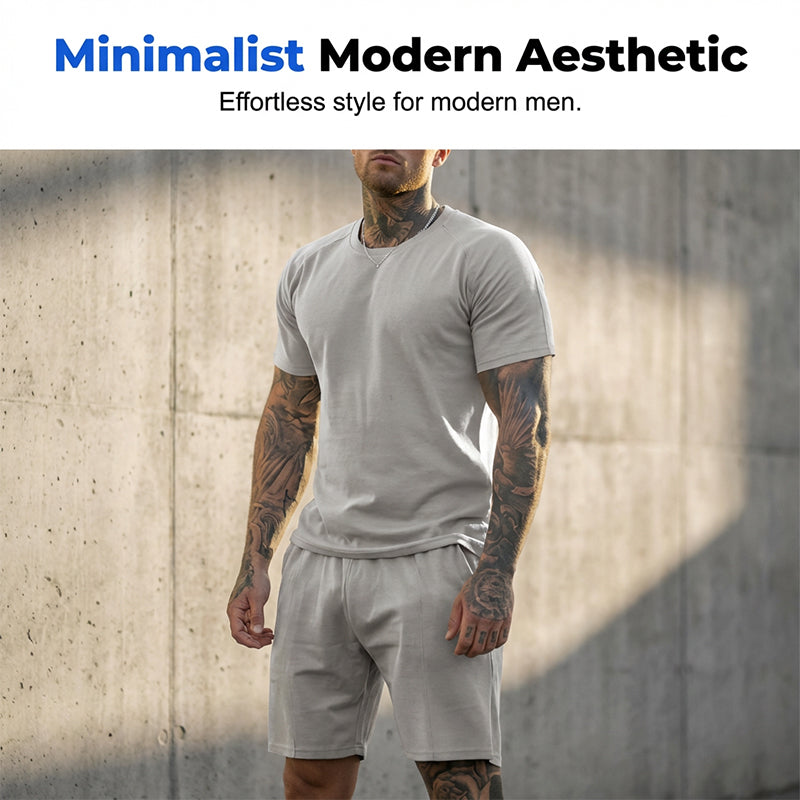 🏃‍♂️🔥 2-teiliges Sport-Set für Herren – T-Shirt + Shorts, atmungsaktiv & bequem, jetzt −50%