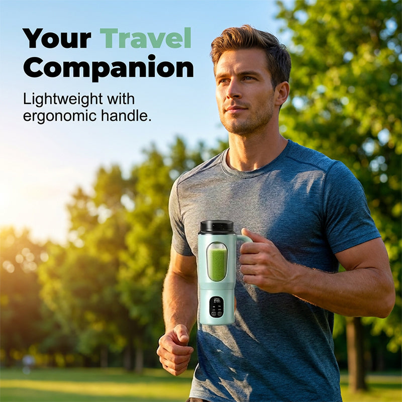 🥤✨ Tragbarer Mixer 580 ml mit Griff – USB wiederaufladbar, für Smoothies & Shakes, jetzt −50%