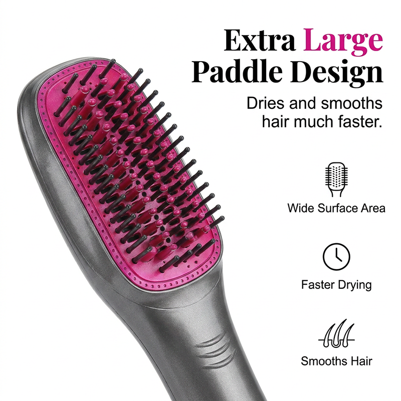 ⏰ 50 % RABATT – Nur für kurze Zeit 💇‍♀️ 3-in-1 Warmluftbürste ✨ Föhnen, Glätten & Stylen mit Nur Einem Gerät