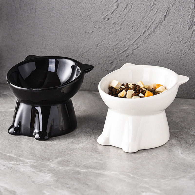 🐱 Erhöhter Kunststoff-Fressnapf für Katzen 🥣 Ergonomisches Design für Komfort beim Fressen