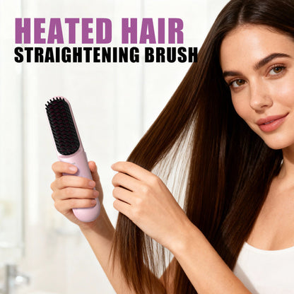 💇‍♀️Kabellose Keramik-Haarglättungsbürste – schonend zum Haar, einfach in der Handhabung & hitzebeständig ✨