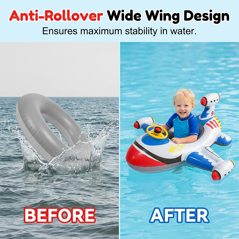 ✈️💦 50 % RABATT! Das ist kein gewöhnlicher Schwimmring – das ist ein Flugzeug, in das sich dein Kind setzen und die Wellen bezwingen kann! Als wäre es Pilot auf dem coolsten Flughafen des Pools!