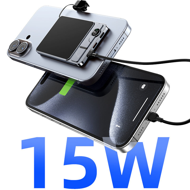 🔋 NUR FÜR BEGRENZTE ZEIT: 50 % RABATT! ✨ 3-in-1-Magnet-Ladegerät für unterwegs – kabellos, mit integriertem Ständer, schlank 🍃