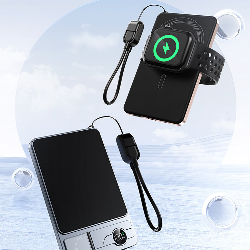 🔋 NUR FÜR BEGRENZTE ZEIT: 50 % RABATT! ✨ 3-in-1-Magnet-Ladegerät für unterwegs – kabellos, mit integriertem Ständer, schlank 🍃