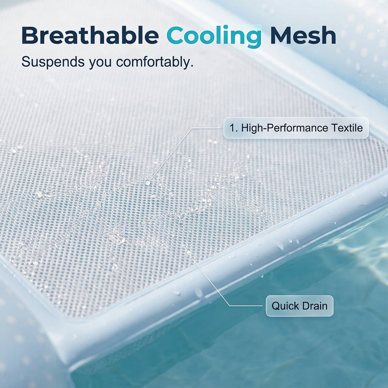 🏊‍♀️50% RABATT!☁️ Skin-Friendly PVC Pool Lounger Float –  Hautfreundlich, bequem, perfekt für Pool & Meer. 🔥💦