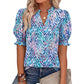 👚 JETZT 50 % RABATT! 🌸 Sommerliches Damen-Top mit Blumenmuster und Puffärmeln – Leicht und atmungsaktiv – Romantisches Design, perfekt für Brunch oder Gartenpartys – unkompliziert und schick 💃