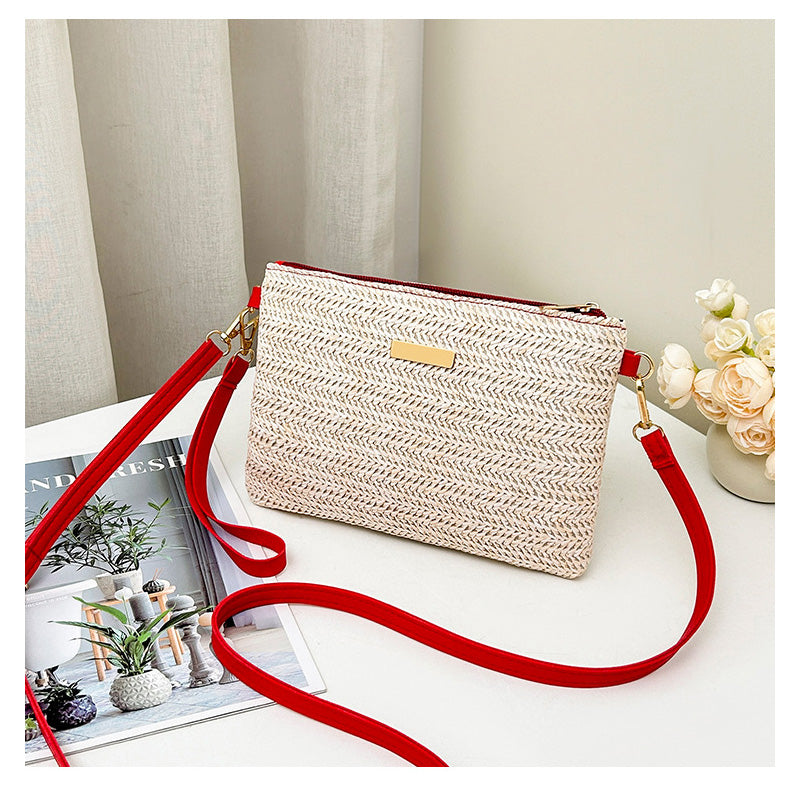 ⏳Zeitlich begrenztes Sonderangebot⏰Umhängetasche und Clutch aus geflochtenem Stroh für Damen👜