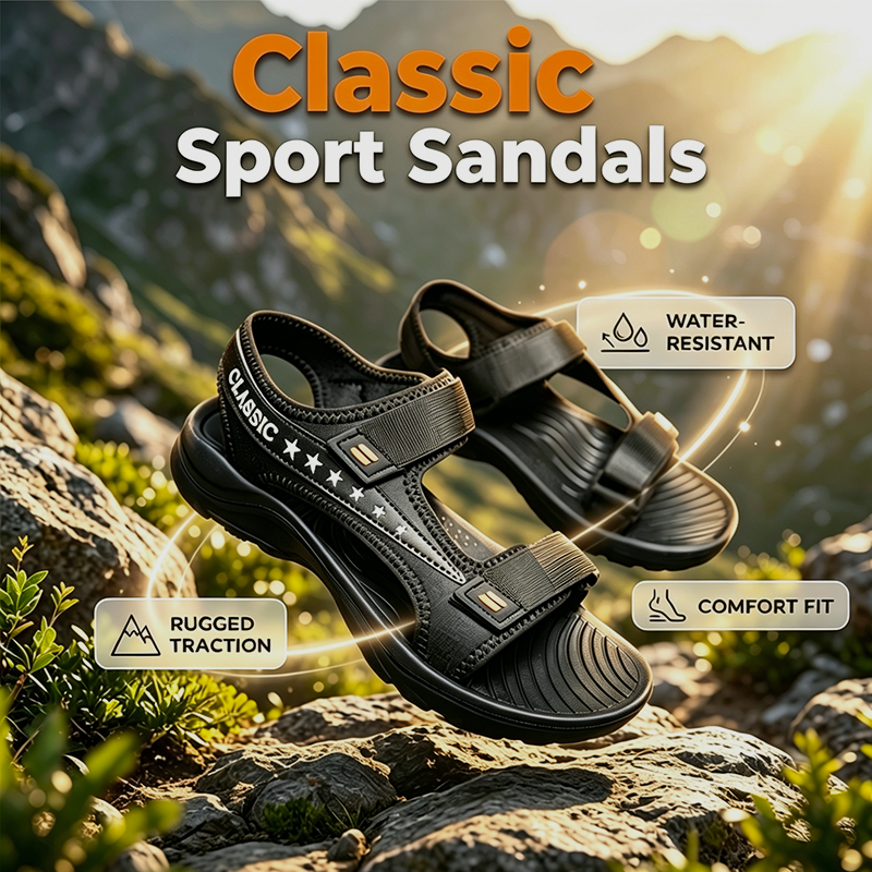 👟🏞️ Klassische Outdoor-Sport-Sandalen für Herren – 50% RABATT! Robust, bequem, perfekt für Wandern & Freizeit. 🔥☀️