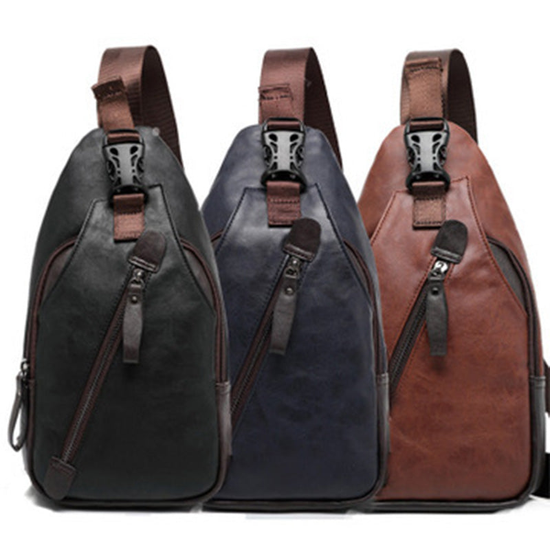 🎒 JETZT 50 % RABATT! 🧳 Brusttasche für Herren aus PU-Leder – Leicht, übersichtlich und im 3-in-1-Design – Als Brusttasche, Umhängetasche oder Handtasche tragbar 🔥