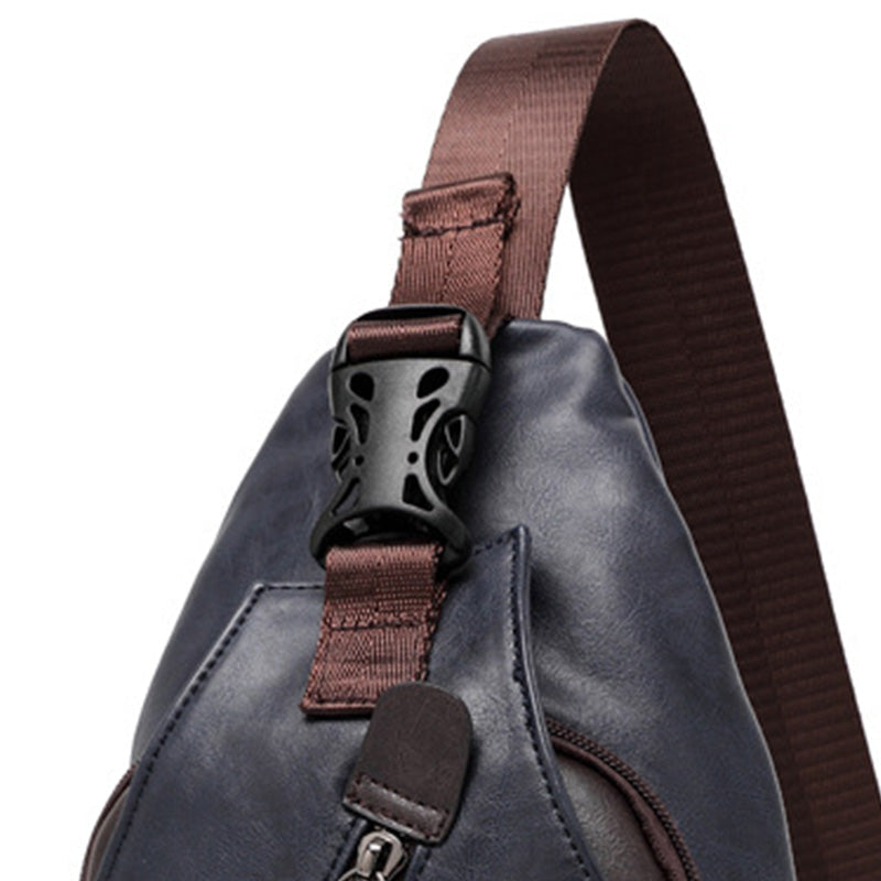 🎒 JETZT 50 % RABATT! 🧳 Brusttasche für Herren aus PU-Leder – Leicht, übersichtlich und im 3-in-1-Design – Als Brusttasche, Umhängetasche oder Handtasche tragbar 🔥