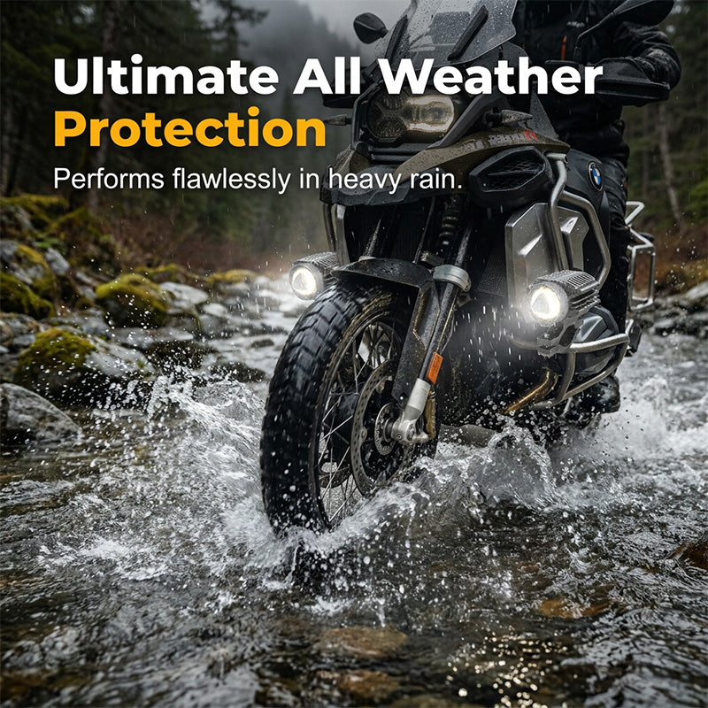 🏍️ 50% RABATT! 💡 Universal Motorrad LED Scheinwerfer – Zweifarbiges Zusatz-Fahrlicht – Weiß/Amber, wasserdicht & einfach zu montieren – erhöht die Sichtbarkeit bei Tag und Nacht – perfekt für Straße und Gelände 🌙