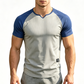 👕 Herren-Sport-T-Shirt mit Raglanärmeln – V-Ausschnitt, atmungsaktiv, schnell trocknend & hoch elastisch für Laufen & Training 🏃‍♂️💨