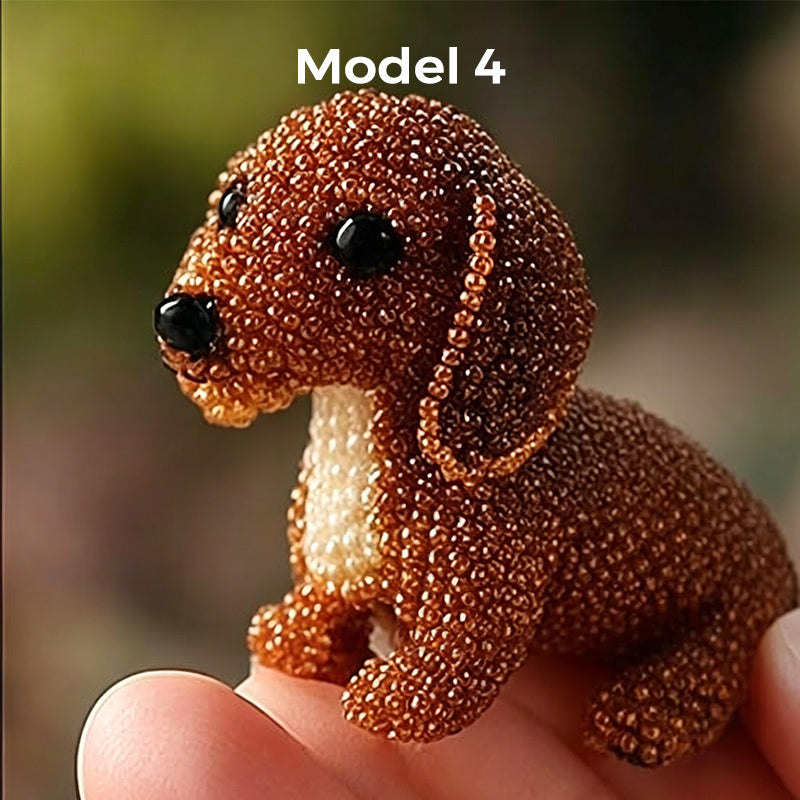 🎨🐶 Colorful Beaded 3D Dog Model Kit – 50% RABATT! Bunte Perlen, 3D-Design, kreativer Bastelspaß für Groß & Klein. 🔥✨
