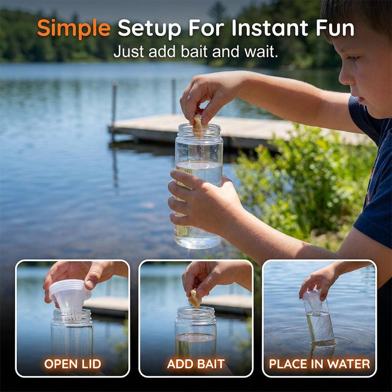 🎣50 % RABATT⏰ Kinder Fischfang‑Flaschenspielzeug, interaktives Outdoor‑Spiel für Hand‑Auge‑Koordination