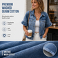 🧥⏳ BEFRISTETES ANGEBOT – 50% RABATT! Damen-Sommer-Jeansjacke mit Rüschenärmeln – Lässig, verspielt & perfekt für laue Sommerabende 🌸✨