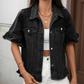 🧥⏳ BEFRISTETES ANGEBOT – 50% RABATT! Damen-Sommer-Jeansjacke mit Rüschenärmeln – Lässig, verspielt & perfekt für laue Sommerabende 🌸✨