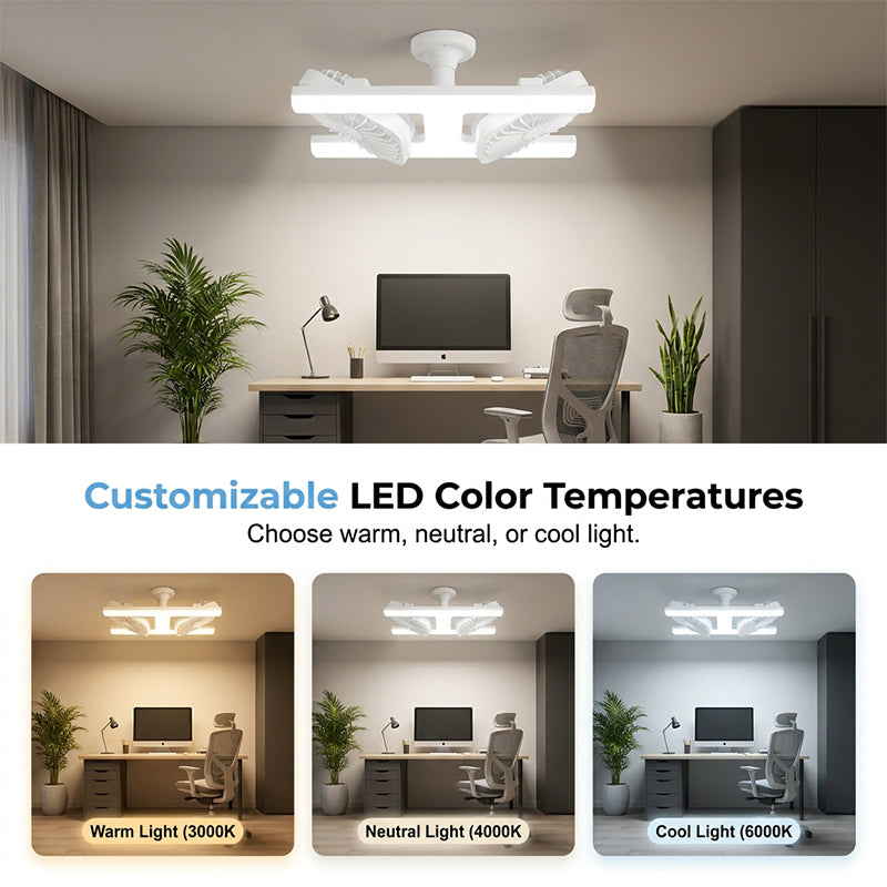 🔥JETZT 50 % RABATT!🔥 Deckenventilator mit Doppelkopf und LED-Licht – modernes Design mit Fernbedienung für Wohnzimmer & Schlafzimmer