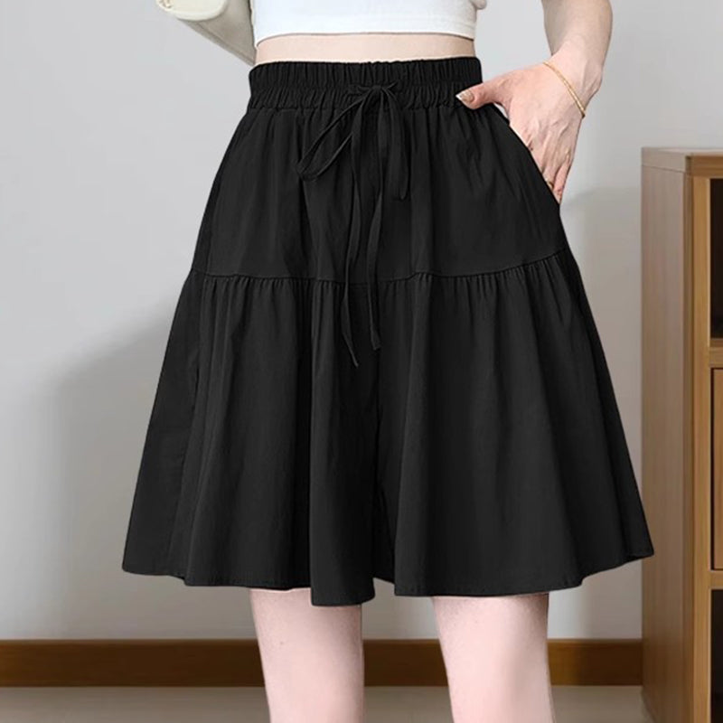 🩳👗 50% RABATT! Damen-Rockhose (Culottes) – hoher Bund, weiter Schnitt, verspielte Rüschen – perfekt für Alltag, Büro & Reisen. 🏖️🌸