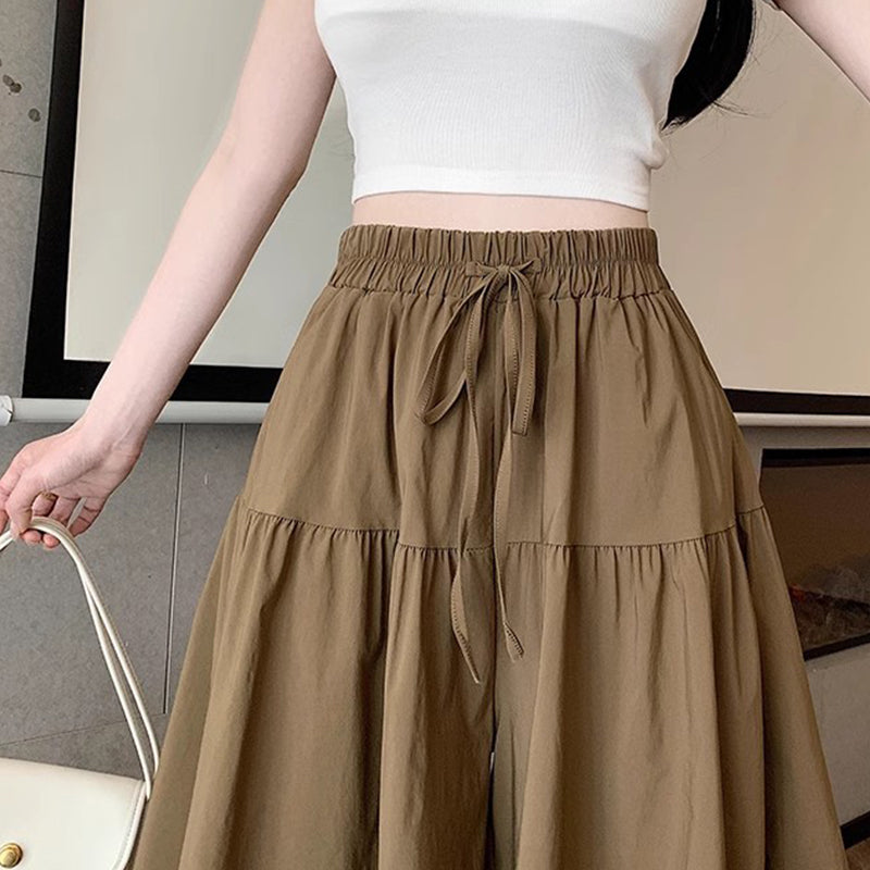 🩳👗 50% RABATT! Damen-Rockhose (Culottes) – hoher Bund, weiter Schnitt, verspielte Rüschen – perfekt für Alltag, Büro & Reisen. 🏖️🌸