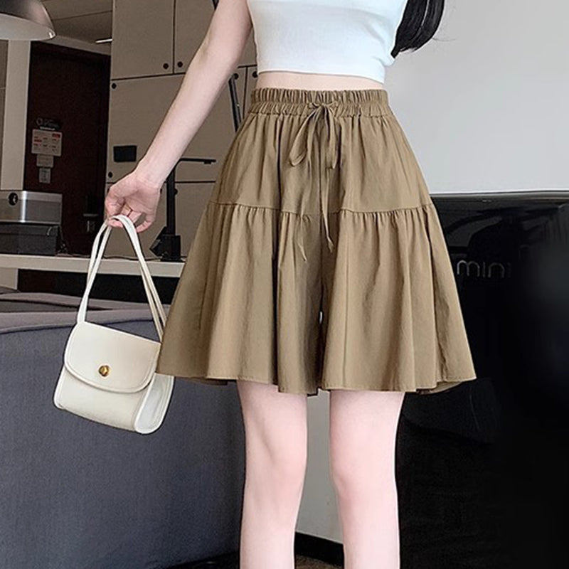 🩳👗 50% RABATT! Damen-Rockhose (Culottes) – hoher Bund, weiter Schnitt, verspielte Rüschen – perfekt für Alltag, Büro & Reisen. 🏖️🌸