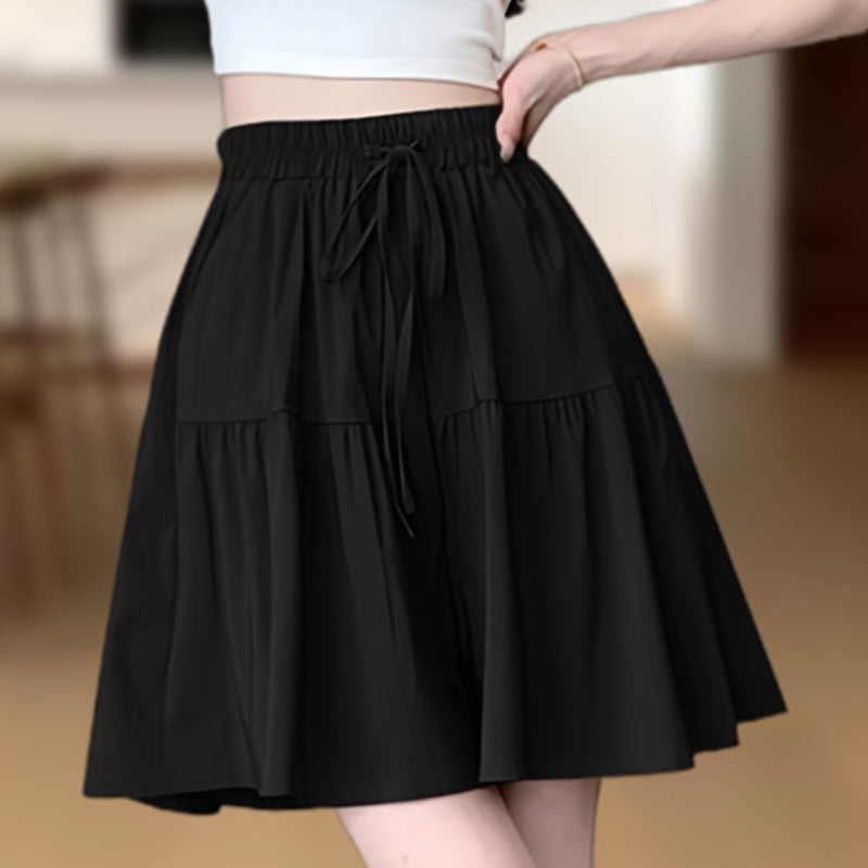 🩳👗 50% RABATT! Damen-Rockhose (Culottes) – hoher Bund, weiter Schnitt, verspielte Rüschen – perfekt für Alltag, Büro & Reisen. 🏖️🌸