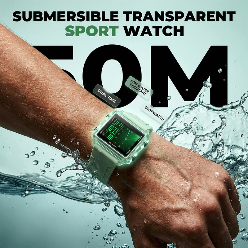 🔥Solange der Vorrat reicht 50 % Rabatt!🎉Wasserdichte transparente Digitaluhr