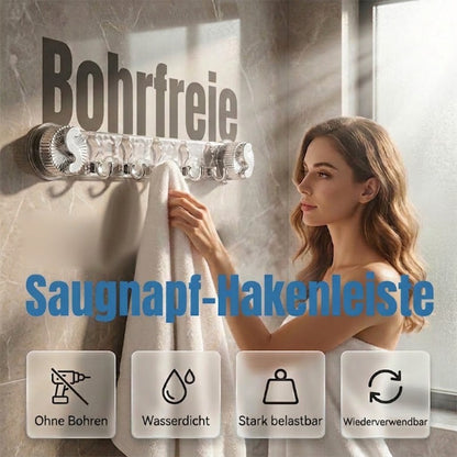 🔥 JETZT 50 % RABATT🧲 Minimalistische Hakenleiste mit Saugnapf 📌Starke Saugkraft, rückstandslos ablösbar, platzsparend für Bad & Küche 💦