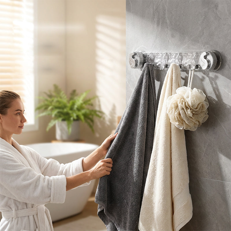 🔥 JETZT 50 % RABATT🧲 Minimalistische Hakenleiste mit Saugnapf 📌Starke Saugkraft, rückstandslos ablösbar, platzsparend für Bad & Küche 💦