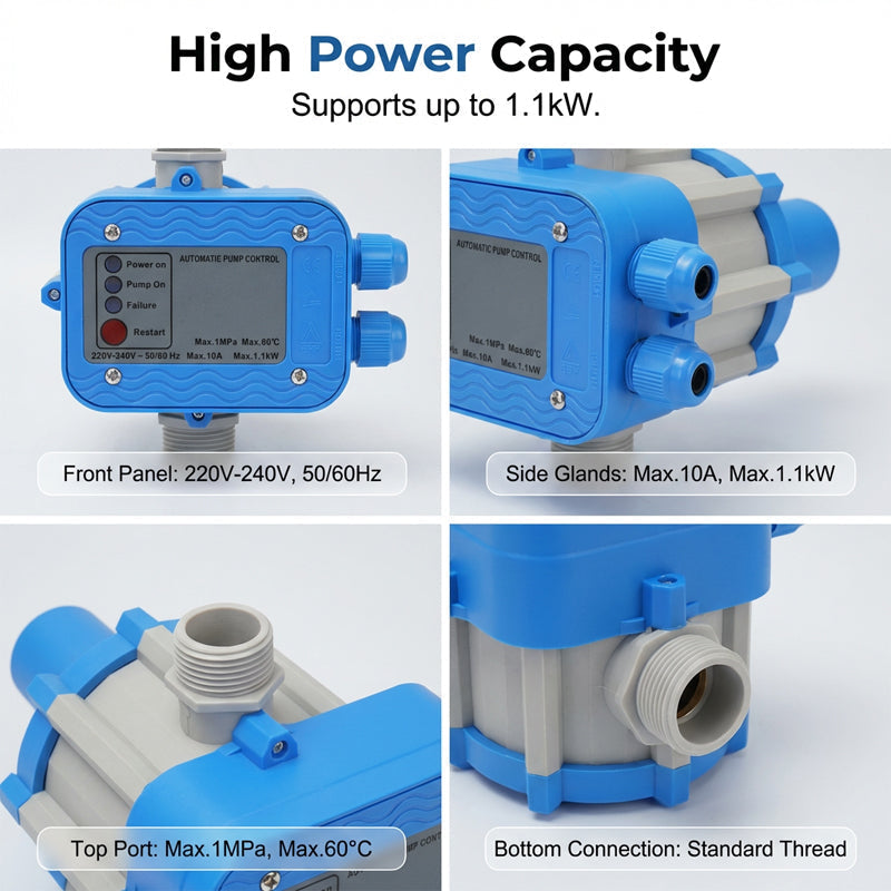 💧 50% RABATT! ⚡ Automatischer Druckschalter für Wasserpumpen – Konstanter Wasserdruck auf Knopfdruck – Perfekt für Hauswasserwerke, Gartenpumpen oder Bewässerungssysteme – zuverlässiger Start/Stopp ohne manuelle Steuerung 🔧