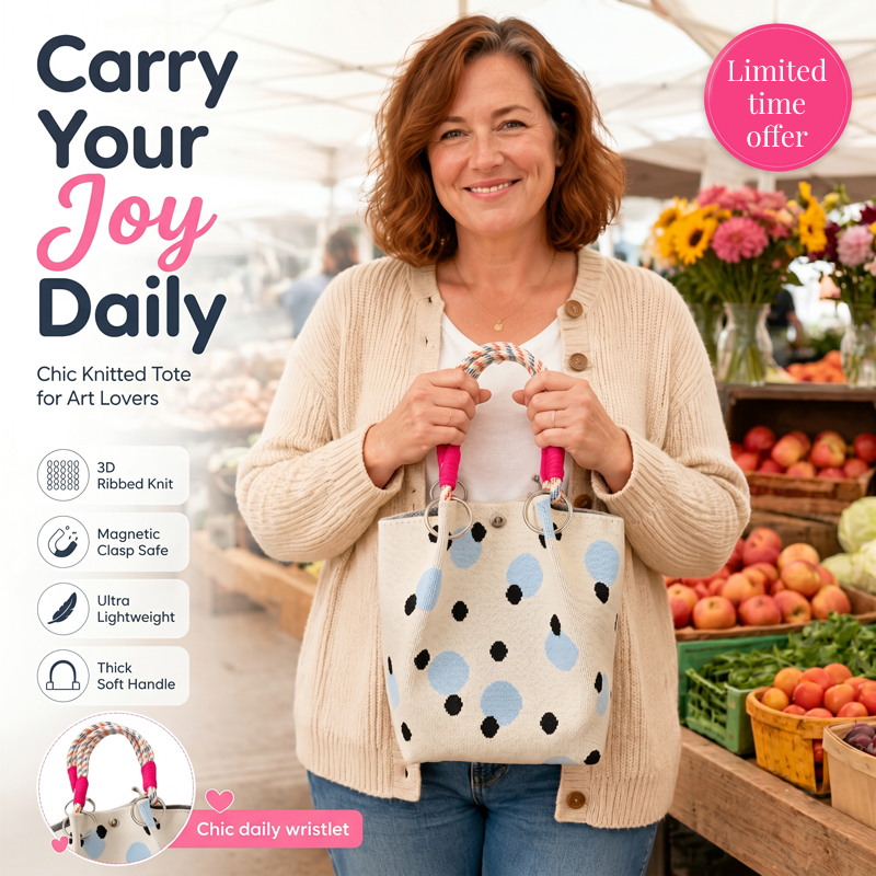 👜🌺 Niedliche Handtasche mit Punkten – leicht & geräumig, ideal für Sommer, jetzt −50%
