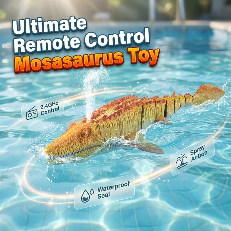 🦖💦 2,4 GHz RC Mosasaurus mit Wasserspray – realistisch schwimmend, tauchfähig & ferngesteuert, jetzt −50%