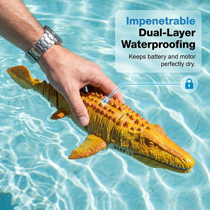 🦖💦 2,4 GHz RC Mosasaurus mit Wasserspray – realistisch schwimmend, tauchfähig & ferngesteuert, jetzt −50%